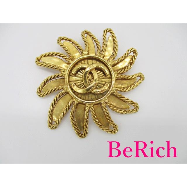 CHANEL（シャネル） ココ マーク ピン ブローチ 太陽 ゴールド