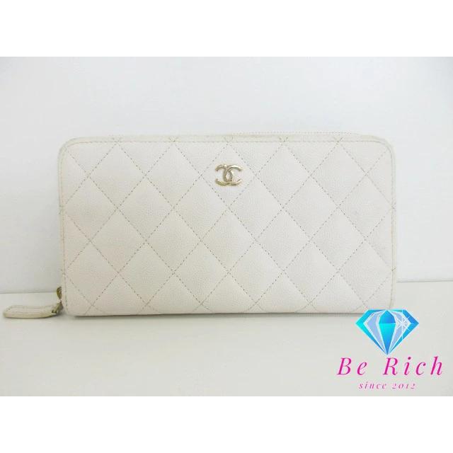 CHANEL（シャネル） マトラッセ 二つ折り財布 ラウンド ジップ 長財布