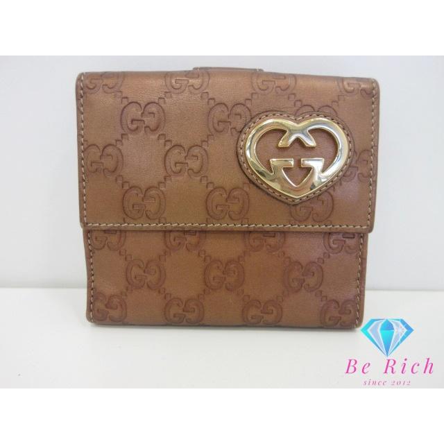GUCCI（グッチ） GUCCI Wホック 二つ折り財布 245727 GG シマ ブロンズ
