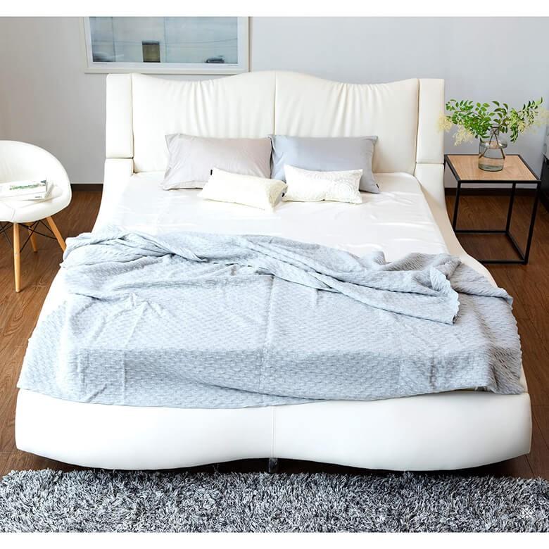 ベッド クイーン レザーベッド ローベッド 組立設置無料 エラスタ