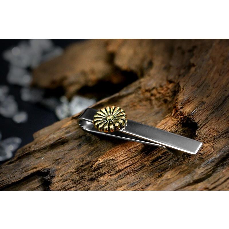 菊紋 24金メッキ加工 × ステンレス SUS316L ネクタイピン オラオラ系