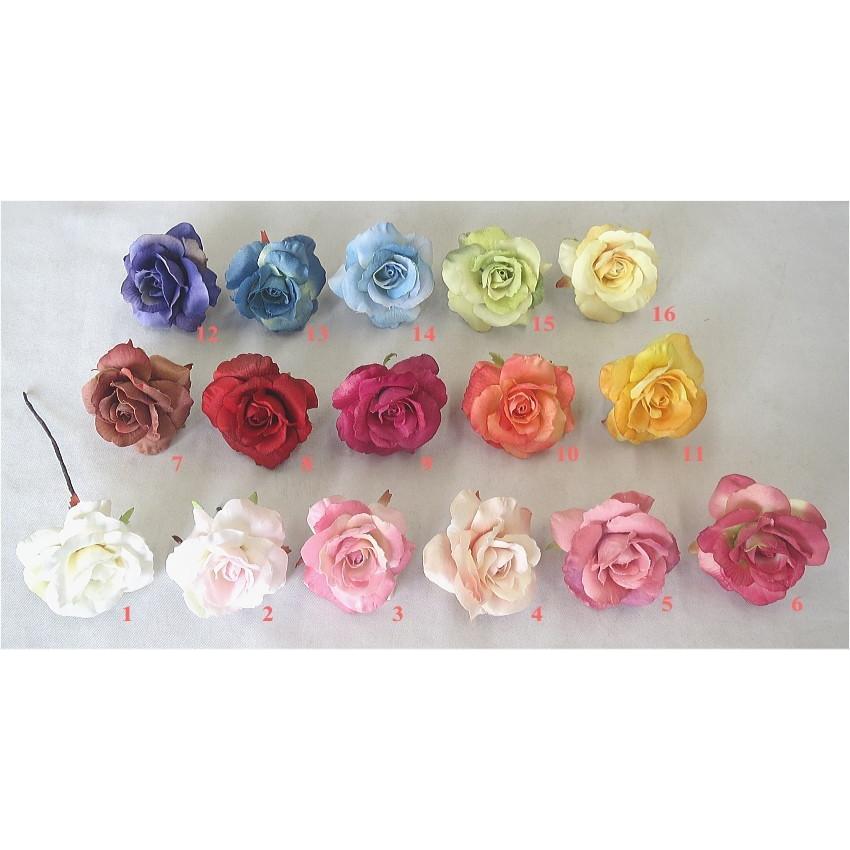 アートフラワー〔造花〕ブーケ/ブートニア 白バラ＆ブルースター