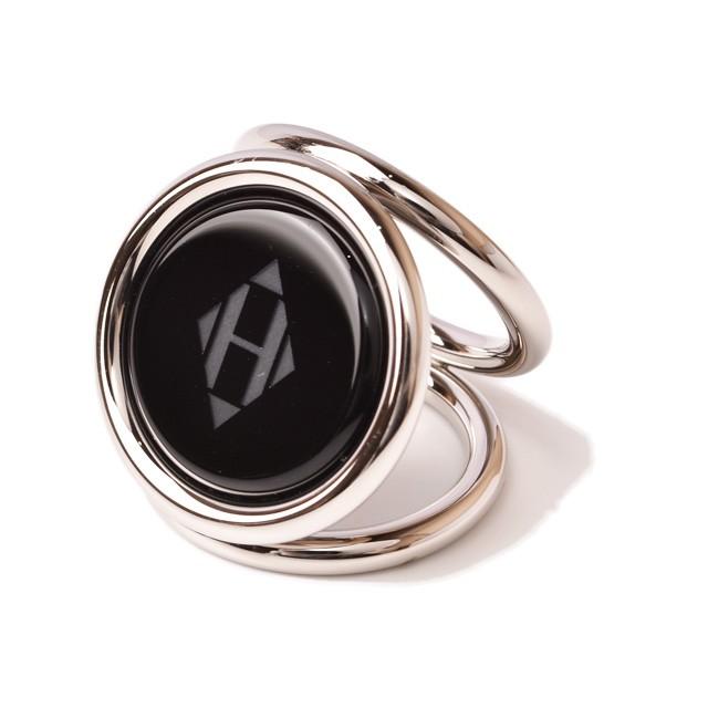 HERMES（エルメス） スカーフリング トリオ TRIO シルバー/ブラック H