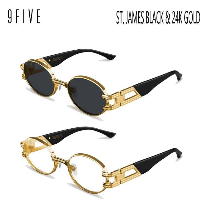 9five サングラス 9FIVE ST. James Black & 24K Gold ナインファイブ