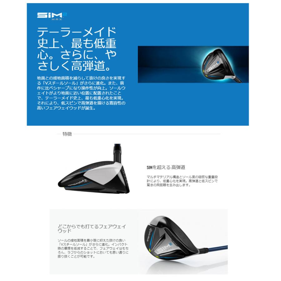 TaylorMade（テーラーメイド） 【USモデル】 SIM2 MAX フェアウェイ