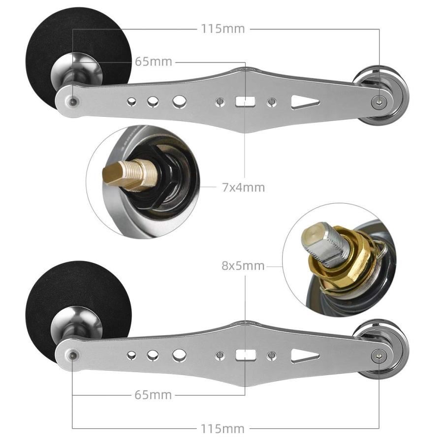 ベイトリール パワーハンドル 115mm シマノ Shimano ダイワ Daiwa アブ