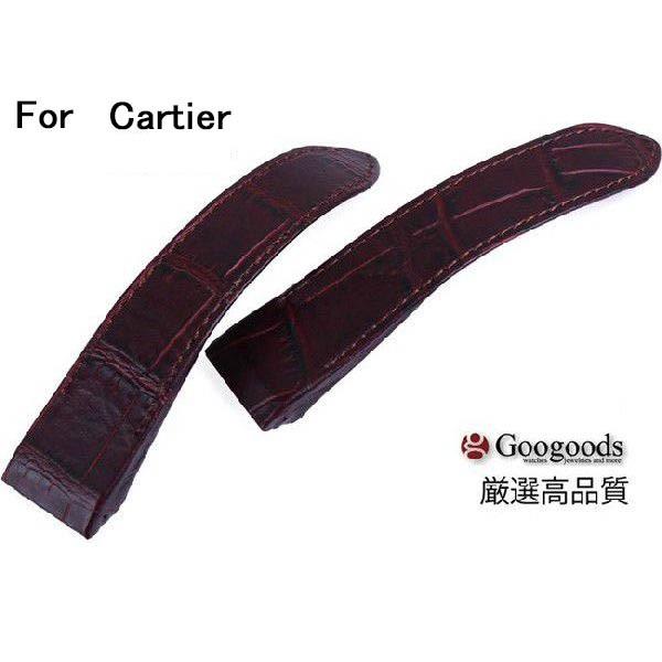 For カルティエ サントス 幅23mm 時計バンド イタリアレザーベルト