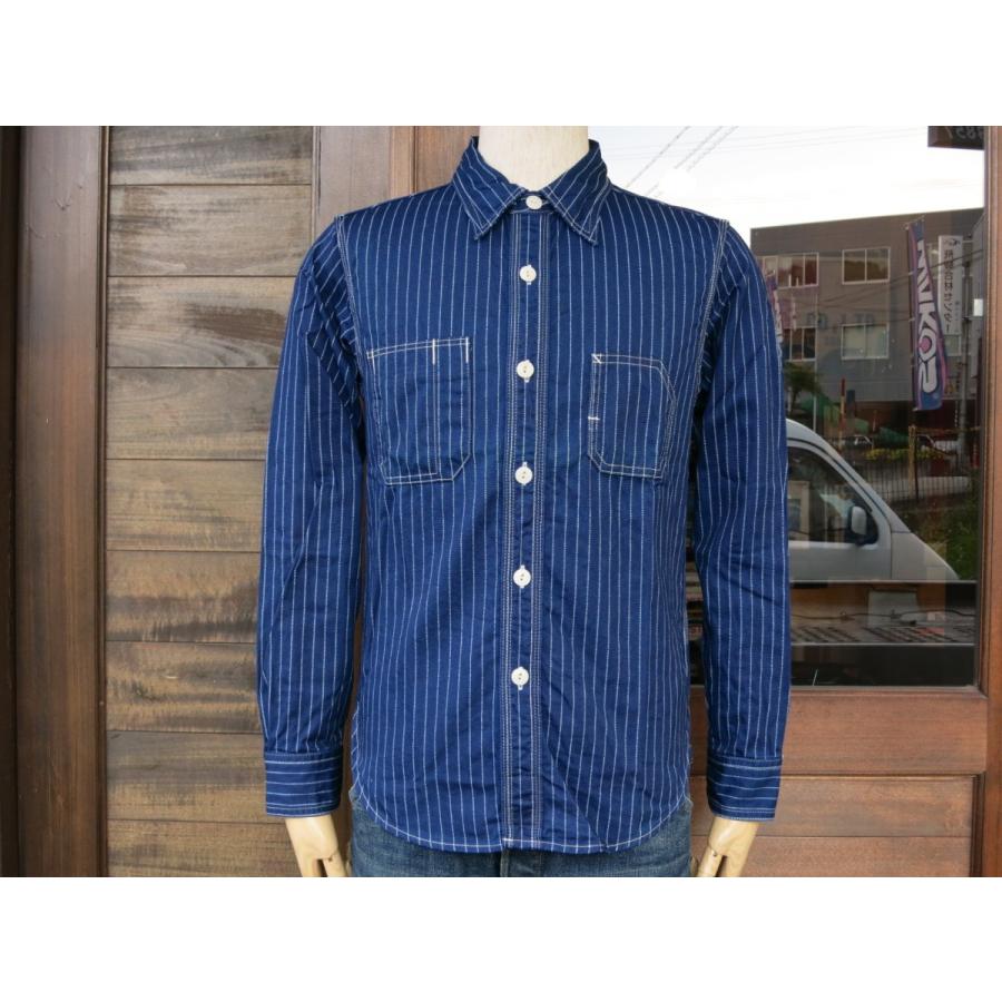 UES（ウエス） 500954 WORK SHIRT ワークシャツ WABASH STRIPE