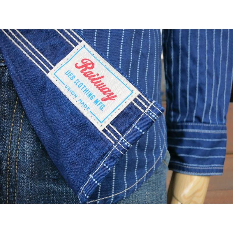 UES（ウエス） 500954 WORK SHIRT ワークシャツ WABASH STRIPE