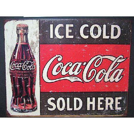 Coca Cola（コカコーラ） ブリキ看板 インテリア メタルサインプレート