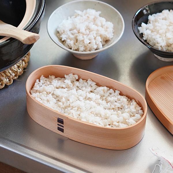 曲げわっぱ 弁当箱 小判型 スリム 栗久 わっぱ弁当 国産 日本製 ギフト