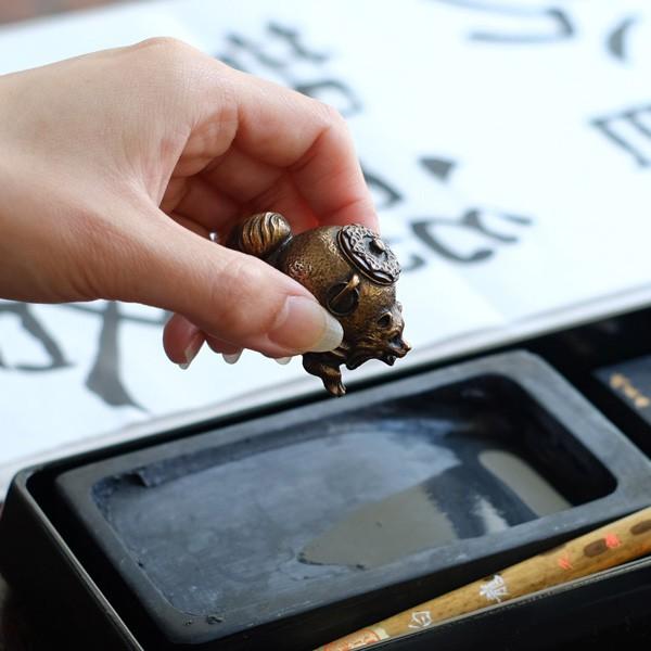 水滴 書道 高岡銅器 文福茶釜 : がらんどう 手仕事品と贈り物 - 通販