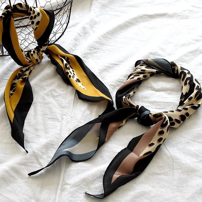 スカーフ レディース レオパード アニマル柄 ヒョウ柄 : ChatonBlanc