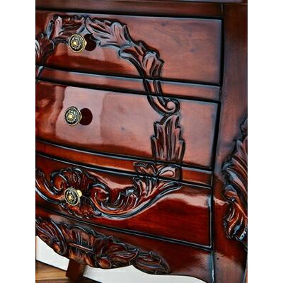 マホガニー 特価品 ベルベル3段引出し ミニチェスト 送料無料完成品