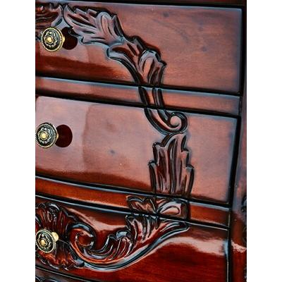 マホガニー 特価品 ベルベル3段引出し ミニチェスト 送料無料完成品