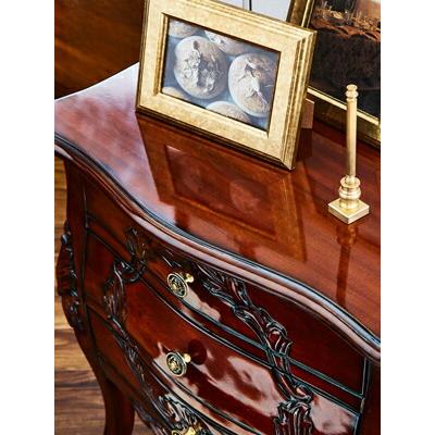 マホガニー 特価品 ベルベル3段引出し ミニチェスト 送料無料完成品