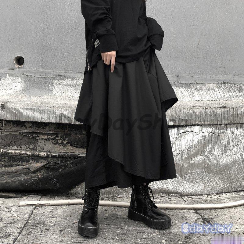 袴パンツ モード系 ワイドパンツ レディース スカート風 メンズ 原宿