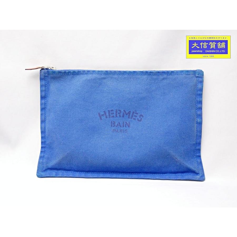 HERMES（エルメス） フラットポーチ ヨッティングGM コットン