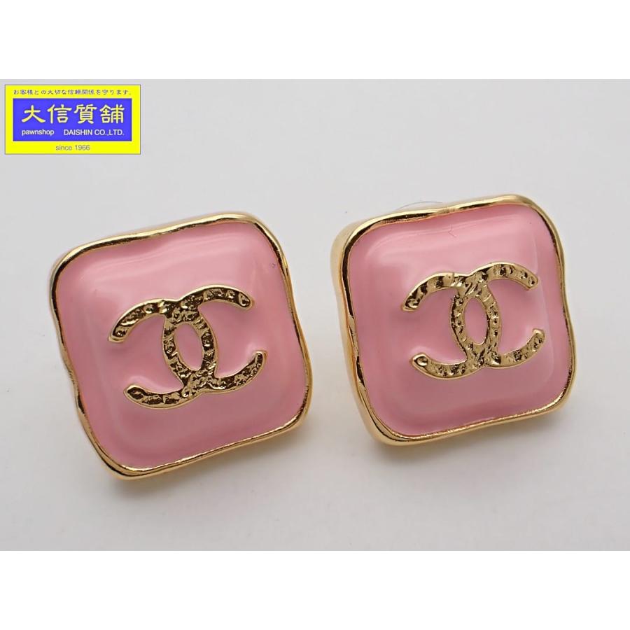CHANEL（シャネル） ココ スタッドピアス B23K 2023-24 AW 秋冬 ピンク