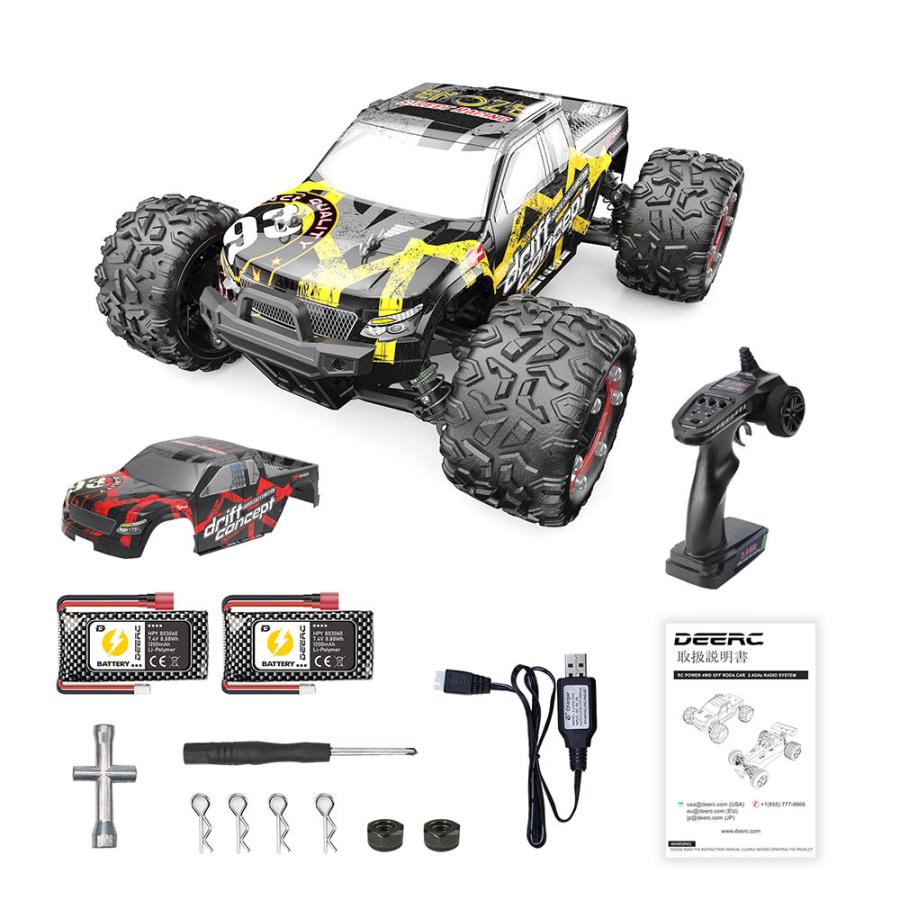 DEERC ラジコン ラジコンカー オフロード 高速 ブラシレスモーター 4WD