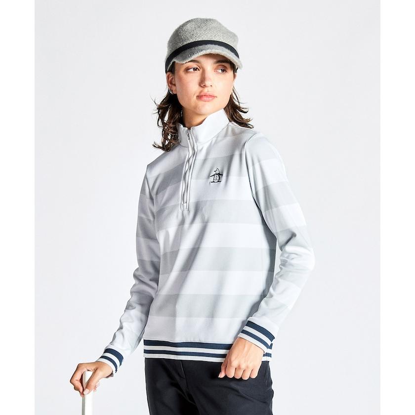 Munsingwear（マンシングウェア） 公式 ボーダー ハーフジップ長袖