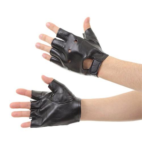 フィンガーレスグローブ ダンス 指なし 手袋 フェイクレザー