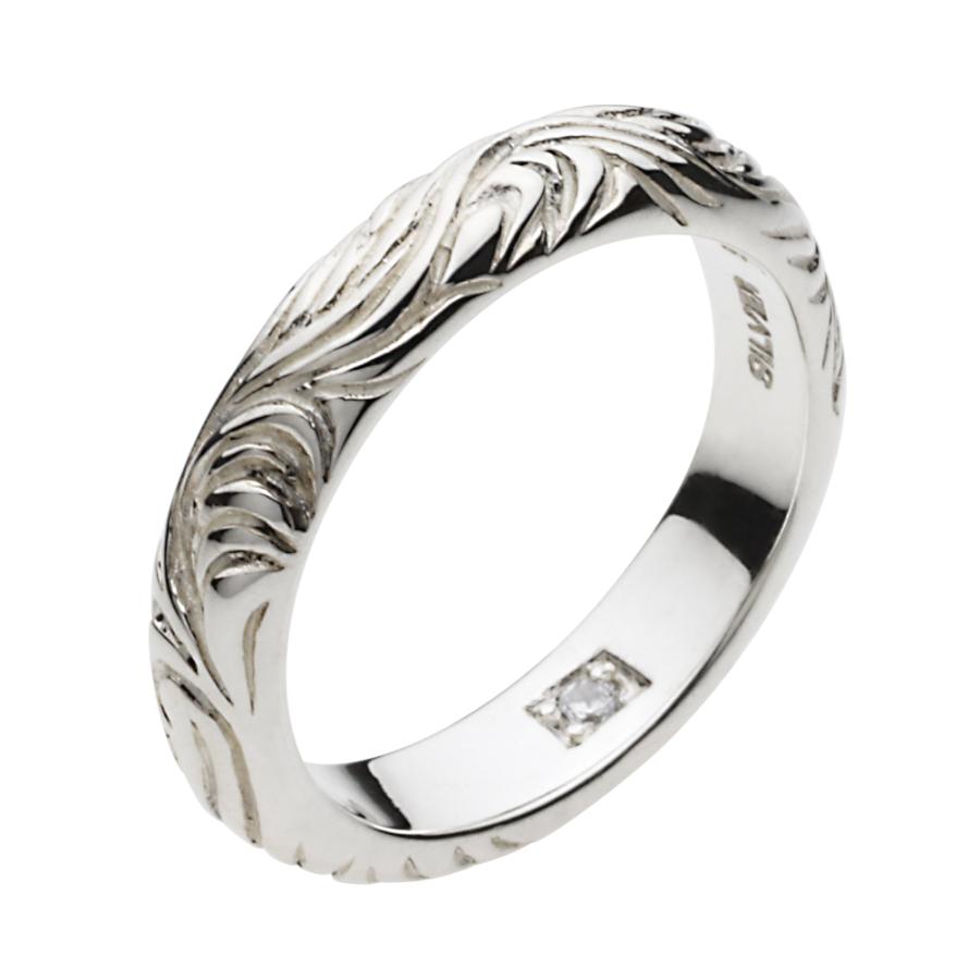 ジルコニア シルバーリング 指輪 メンズ アラベスク 唐草 シルバー925