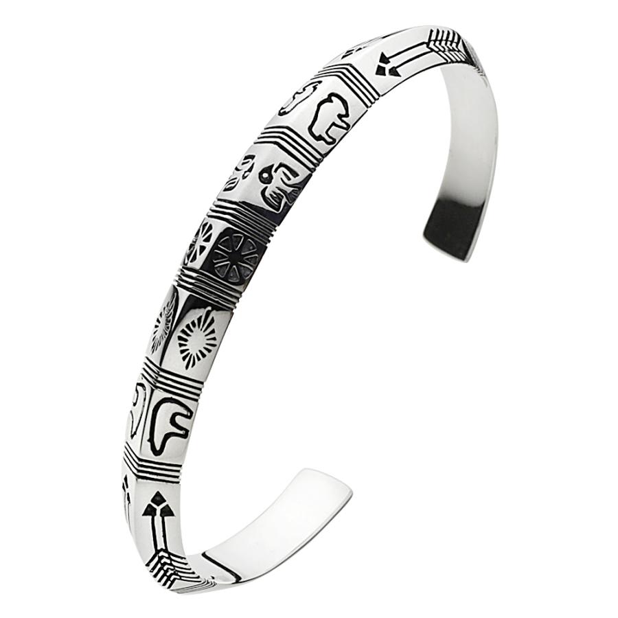 シルバーブレスレット メンズ バングル ネイティブインディアン