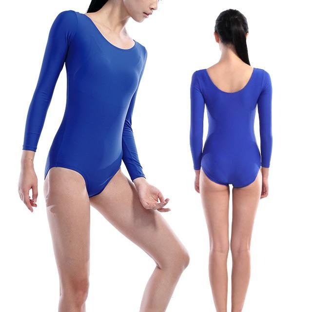 P-520 女子体操レオタード長袖 ジュニア 子供用 大人サイズ 練習着