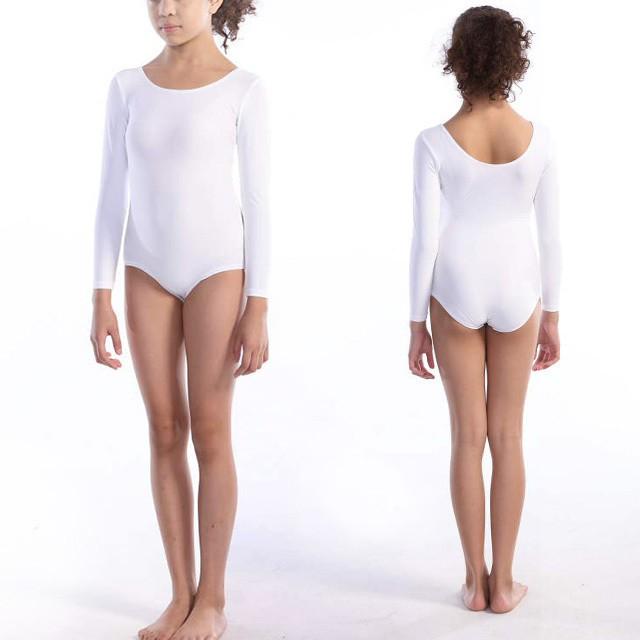 P-520 女子体操レオタード長袖 ジュニア 子供用 大人サイズ 練習着