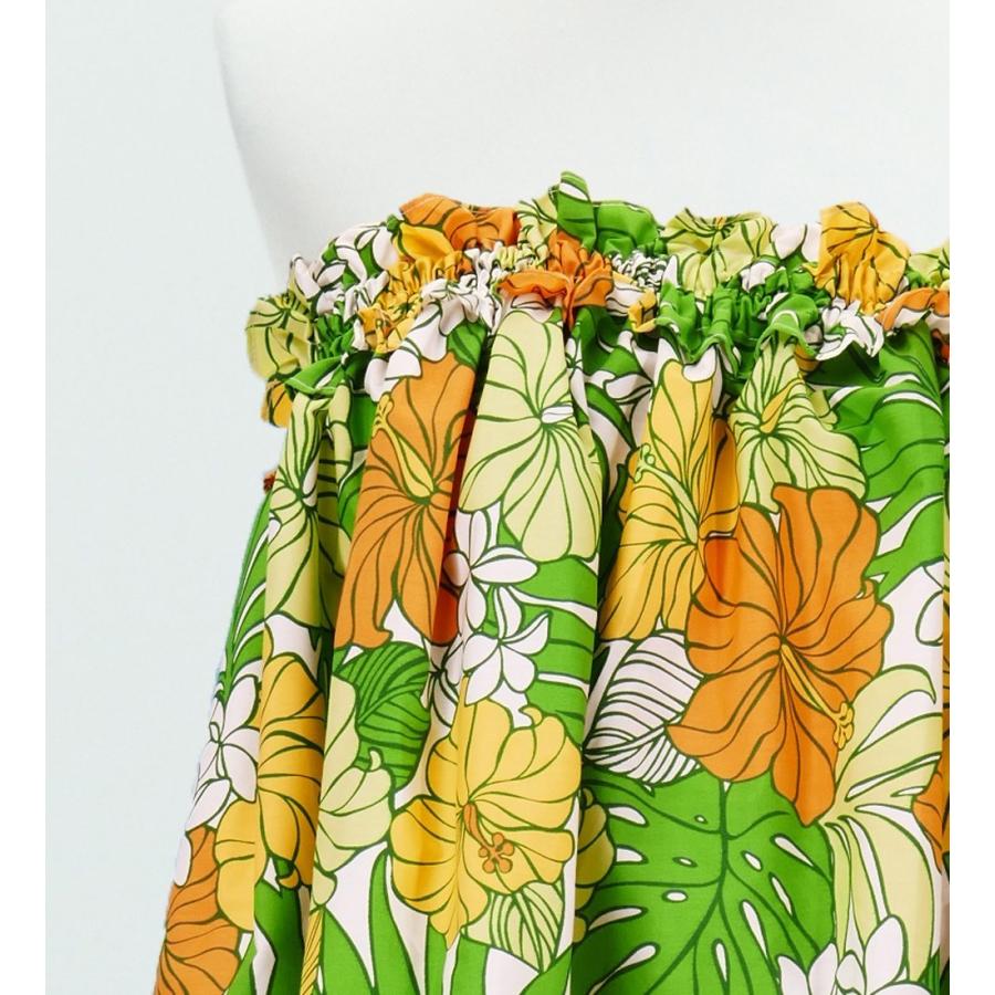 フラダンス パウスカート&チューブトップ セット グリーン 2189g