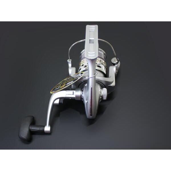 スピニングリール 3000 ライン付き シルバー ガンメタスピン : エナ