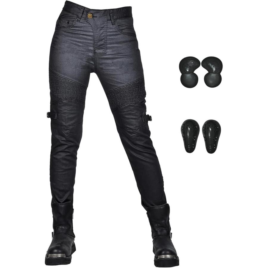 バイク用レザーパンツ レディース 革パンツ ライディングパンツ レザー