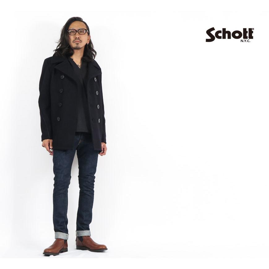 Schott N.Y.C（ショット） Schott ピーコート レザーパイピング 740C