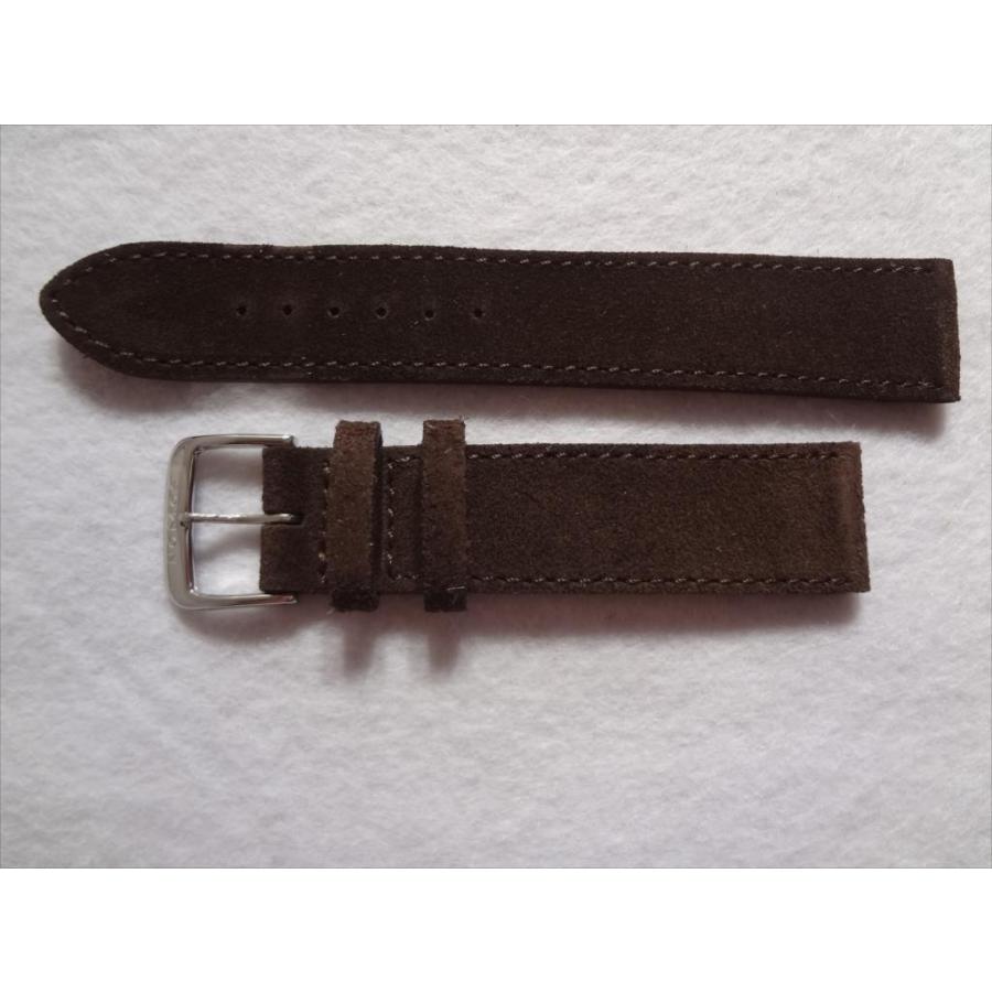 Nomos 純正 19mm 腕時計ベルト ベロアレザー バンド 茶色 ブラウン 茶
