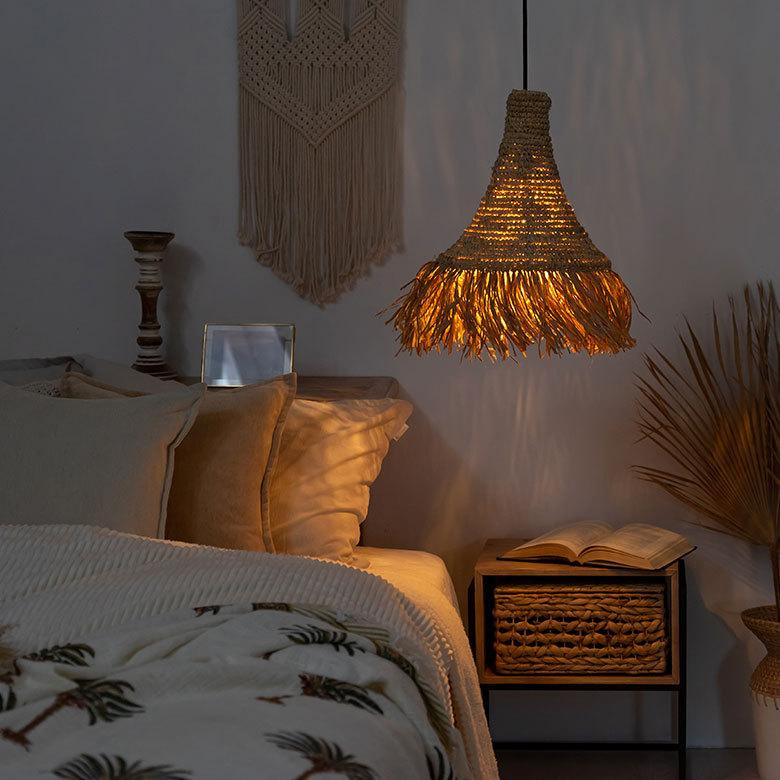 ELEMENTS ランプ シェード ペンダント ライト 照明 器具 ラフィア 1灯