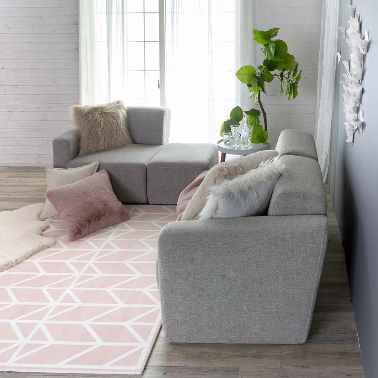 ソファー ソファ オットマン 四角 グレー ネイビー 脚付き おしゃれ 足