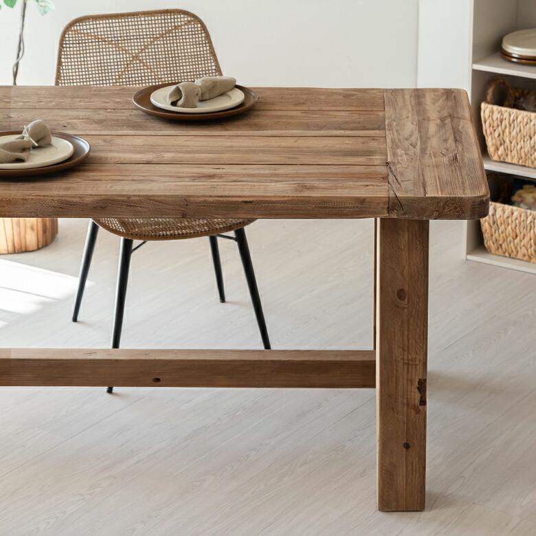 東谷 ダイニング テーブル リビング 木製 長方形 食卓 古材 天然木 4人