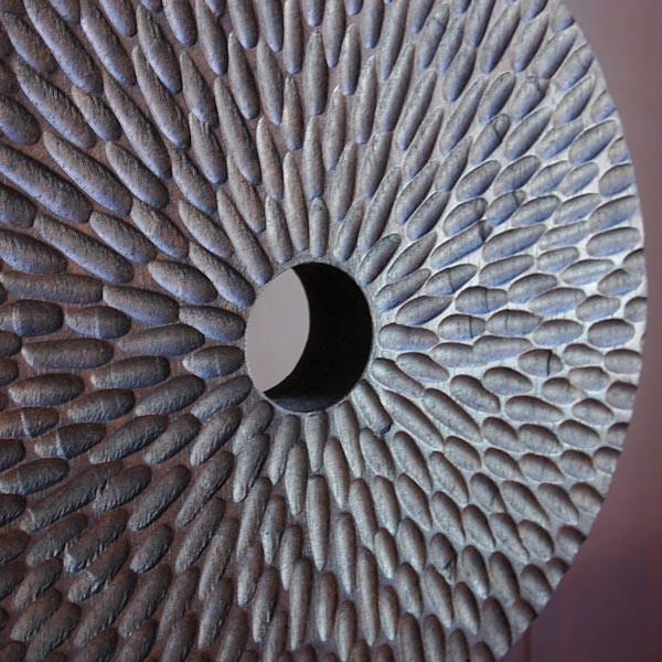 オブジェ アジアンオブジェ 置物 木彫り プリミティブディスク バリ