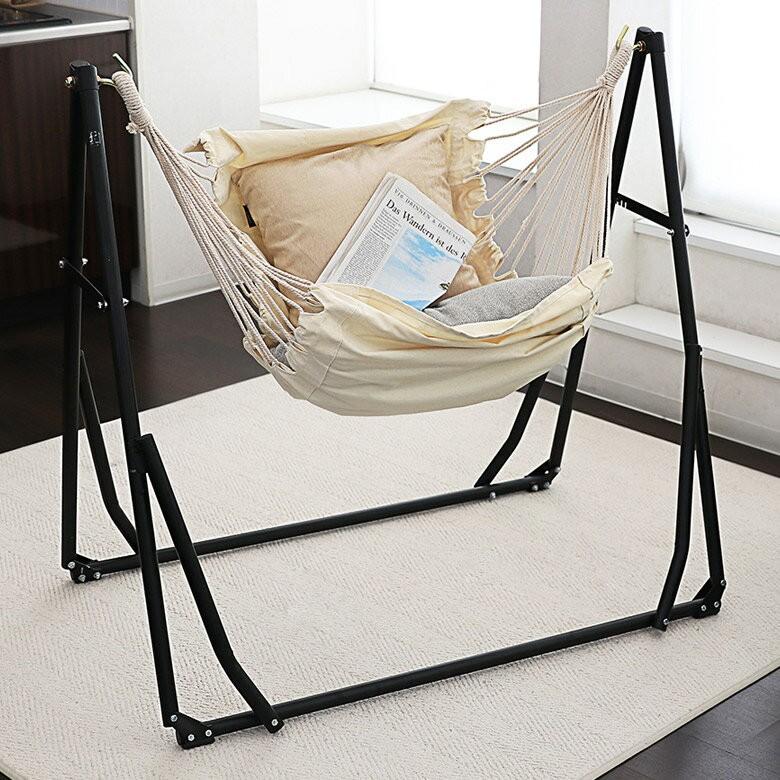 2WAY 自立式ポータブルハンモックチェア ハンモック 室内 チェアー