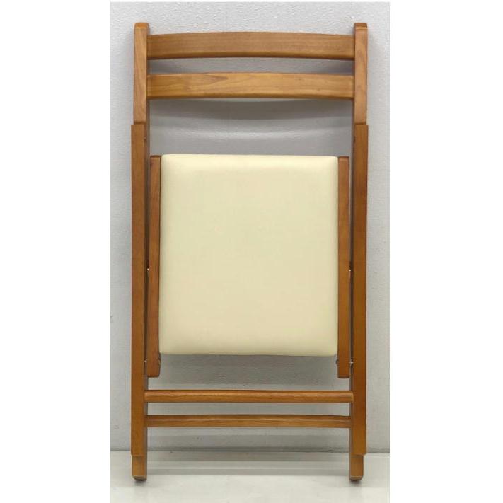 木製 折りたたみ椅子 レザー座 ブラウン 5．0kg (NO.368 ブラウン