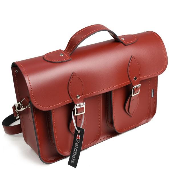 Zatchels（ザッチェルズ） ツインポケットサッチェルバッグ-14.5インチ