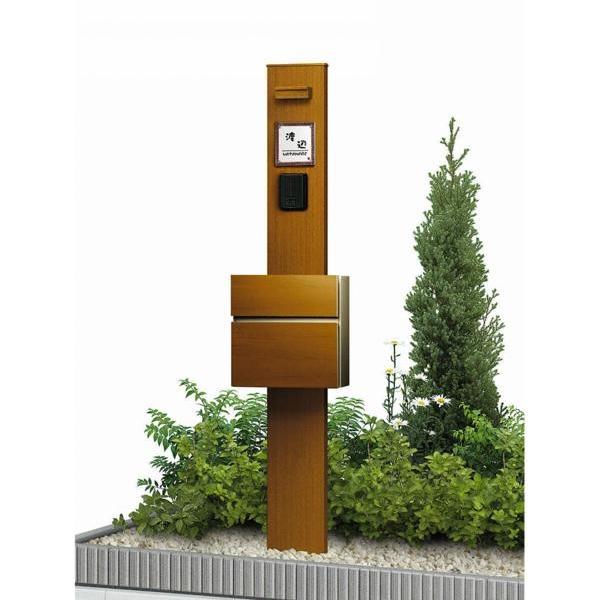 YKK エクステリアポスト T10型【前入れ前出し】扉色キャラメルチーク