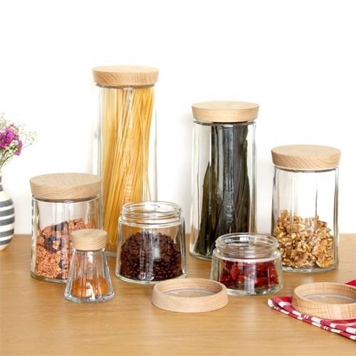 ROSENDAHL COPENHAGEN ローゼンダール キャニスター ガラス 木 蓋 保存