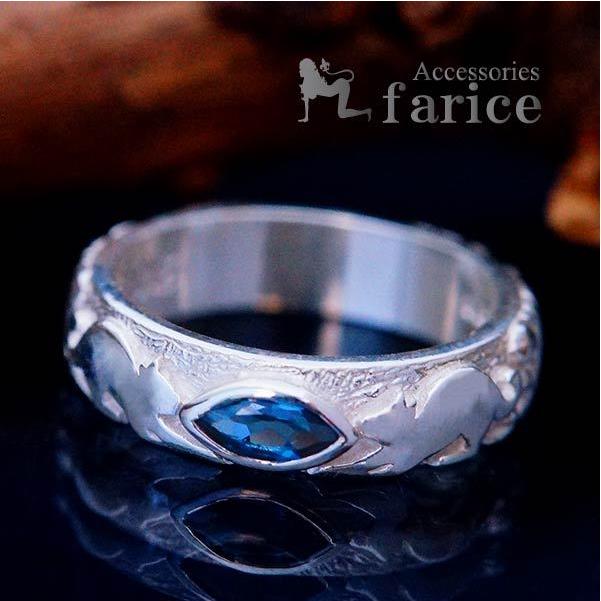 天然石 ブルートパーズ 猫 ネコ ねこ キャット アラベスク シルバー925