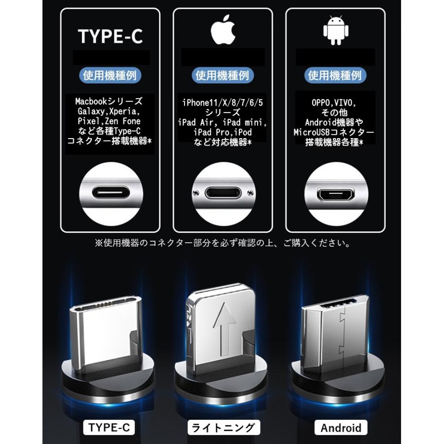 充電ケーブル 光る 磁石付き キラキラ 1m iPhone11 iPhone11Pro