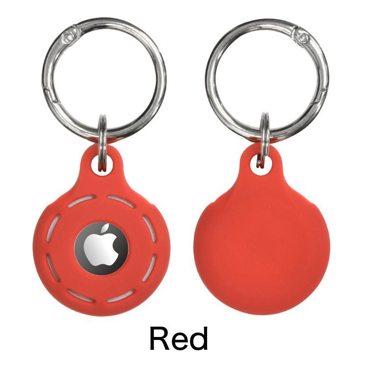 iPhone 4個セット AirTag ケース シリコン Apple エアタグ キーリング