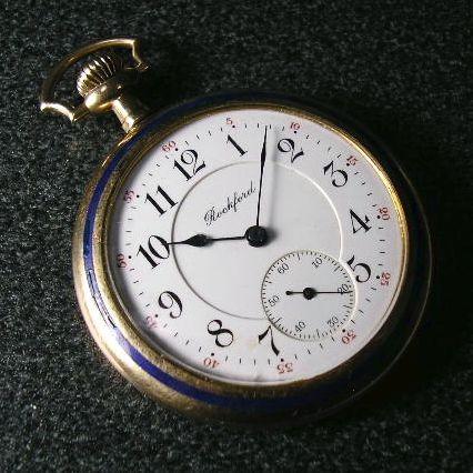 ROCKFORD ロックフォード手巻きアンティーク懐中時計、美しい