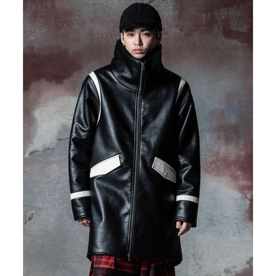 glamb（グラム） Synth Mouton Long Coat シンセムートンロングコート