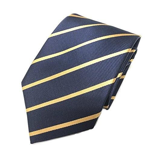 手軽に簡単ワンタッチネクタイ19(紐タイプ) ネイビーゴールド イエロー